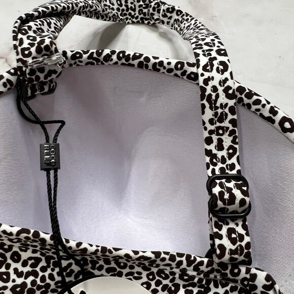 Coco Reef Underwire Bra Bikini Bandeau Top Size 32/34D Brown Animal Convertible - Picture 5 of 6